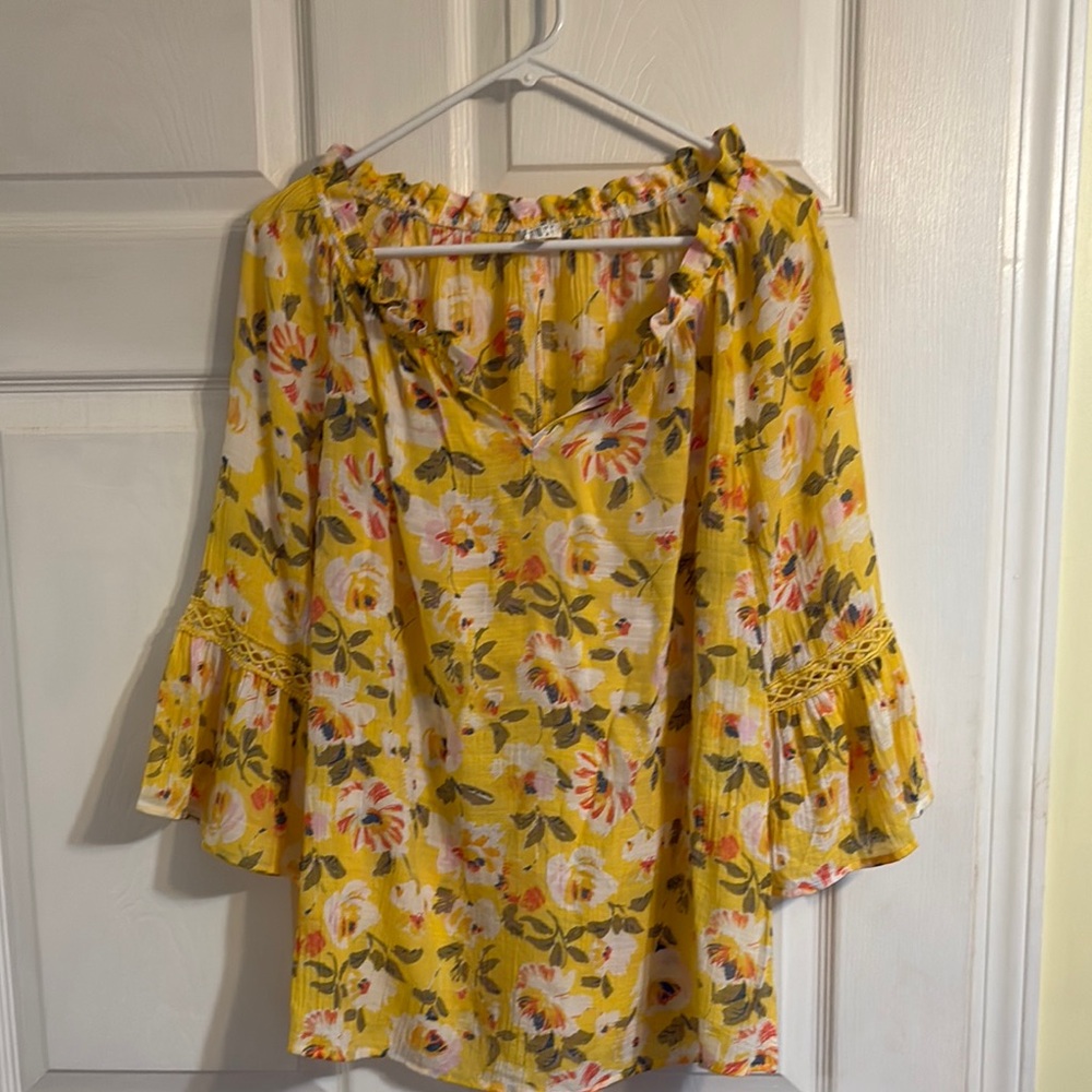 Floral Yellow Women's Top